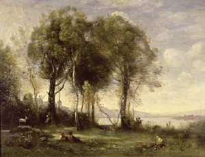 I caprai di Castel Gandolfo, 1866 da Jean Baptiste Camille Corot